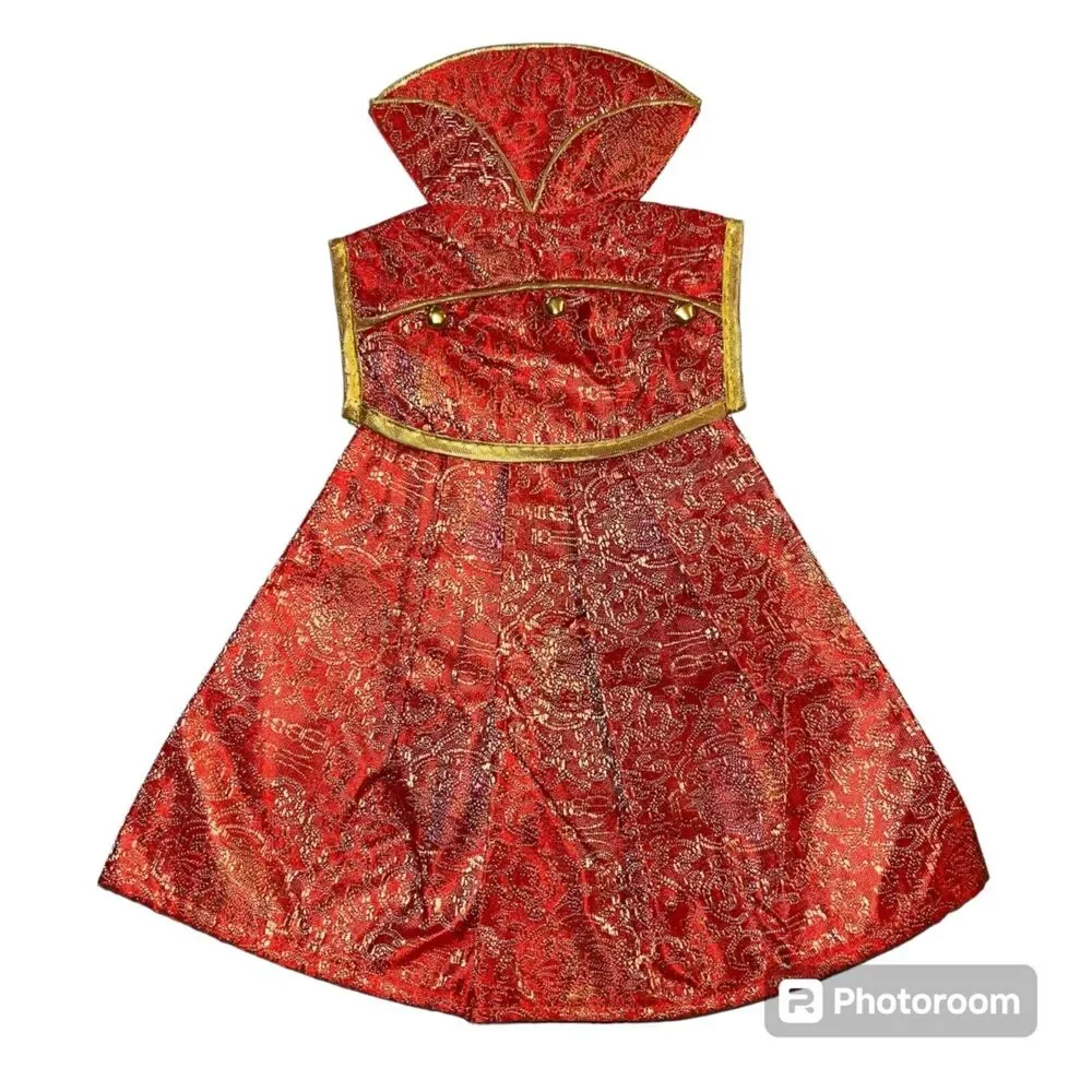 Chinese Asian Kimono Wine Bottle Covers Set of 3 Oriental Dress Brocade Decor
